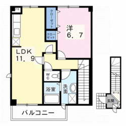 アルブルAの物件間取画像